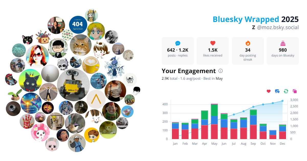 Your Bluesky Wrapped 2025 preview