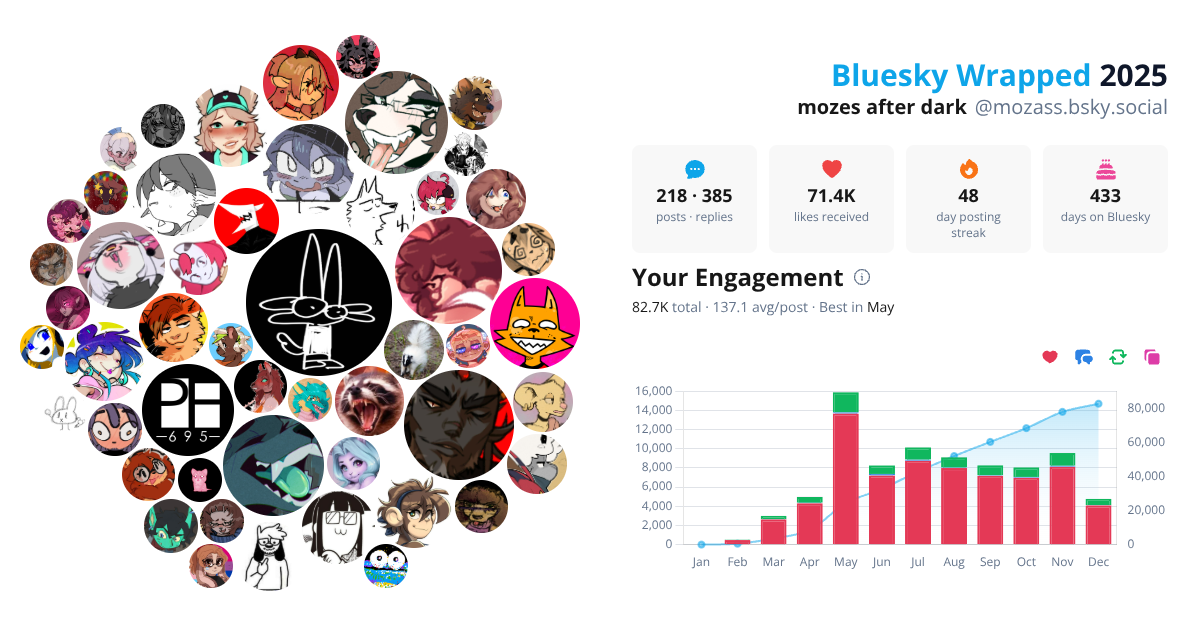 Your Bluesky Wrapped 2025 preview