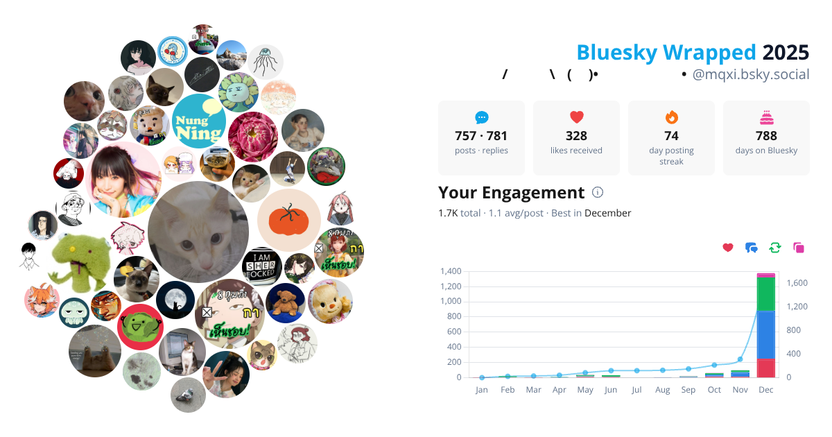 Your Bluesky Wrapped 2025 preview
