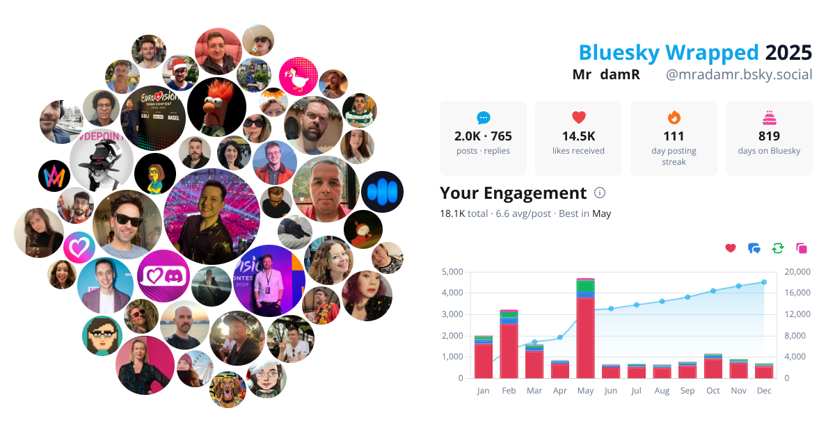 Your Bluesky Wrapped 2025 preview