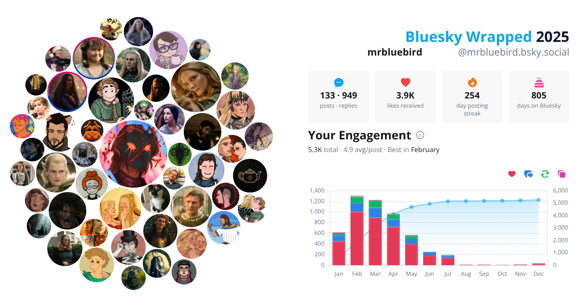 Your Bluesky Wrapped 2025 preview