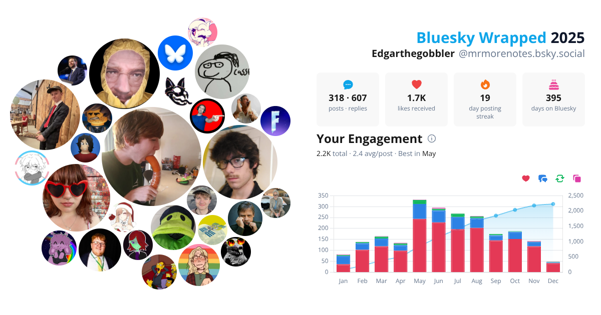 Your Bluesky Wrapped 2025 preview