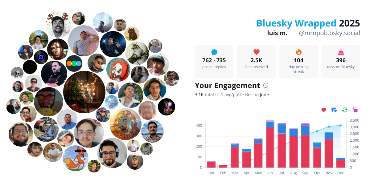Your Bluesky Wrapped 2025 preview