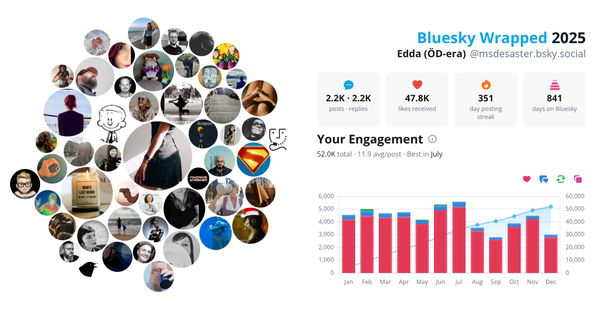 Your Bluesky Wrapped 2025 preview