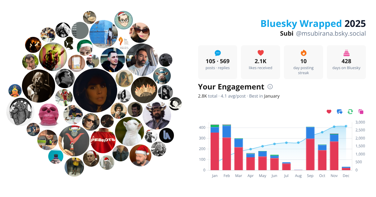 Your Bluesky Wrapped 2025 preview