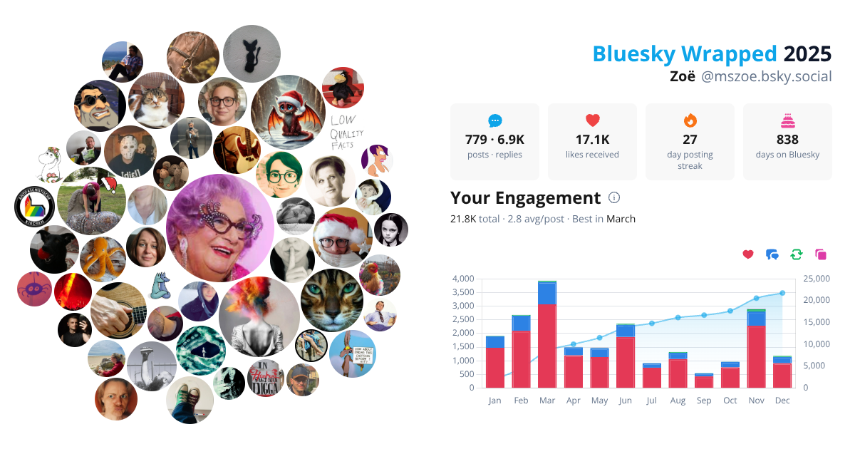 Your Bluesky Wrapped 2025 preview
