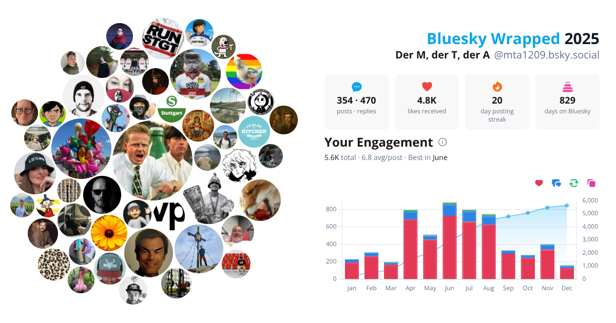 Your Bluesky Wrapped 2025 preview