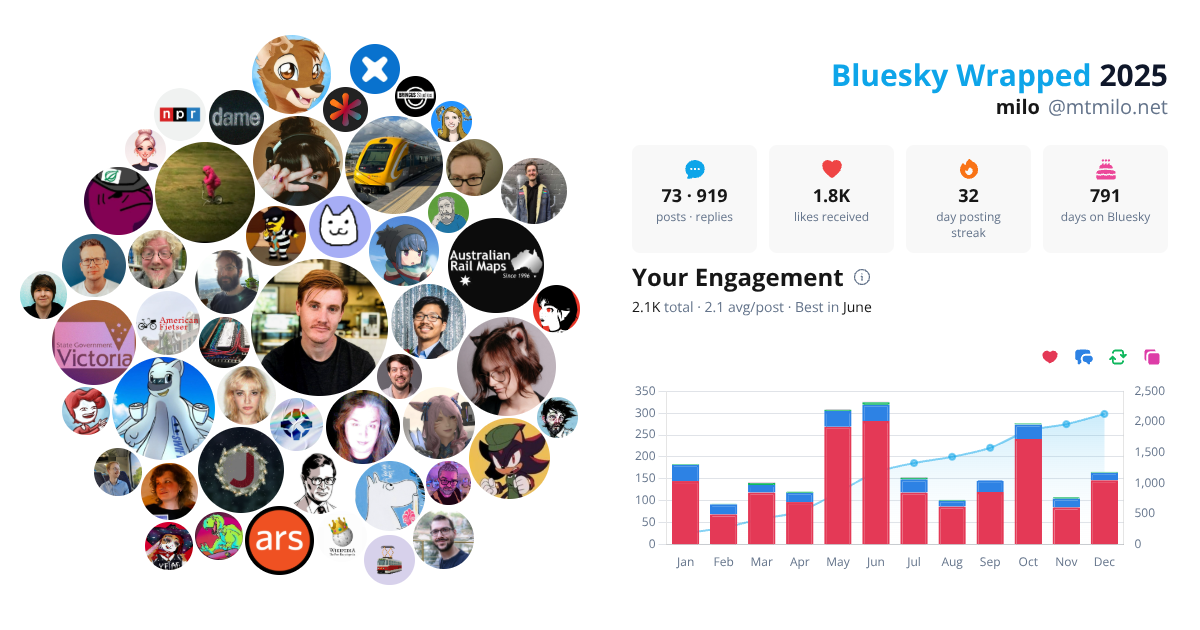Your Bluesky Wrapped 2025 preview