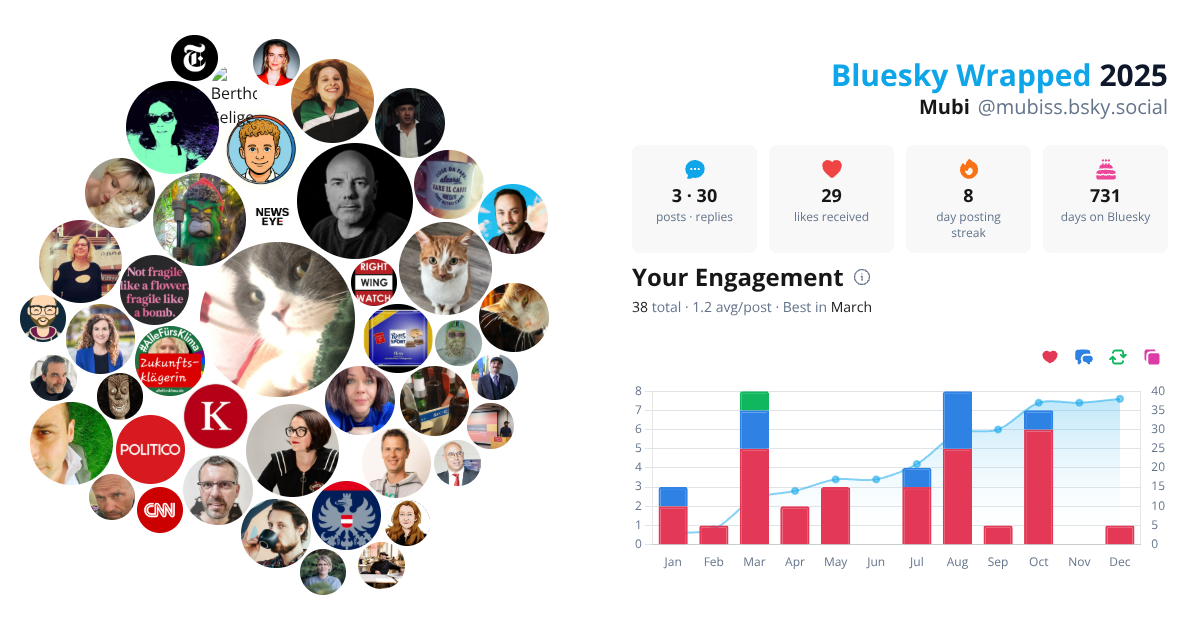 Your Bluesky Wrapped 2025 preview