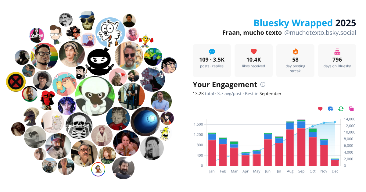 Your Bluesky Wrapped 2025 preview