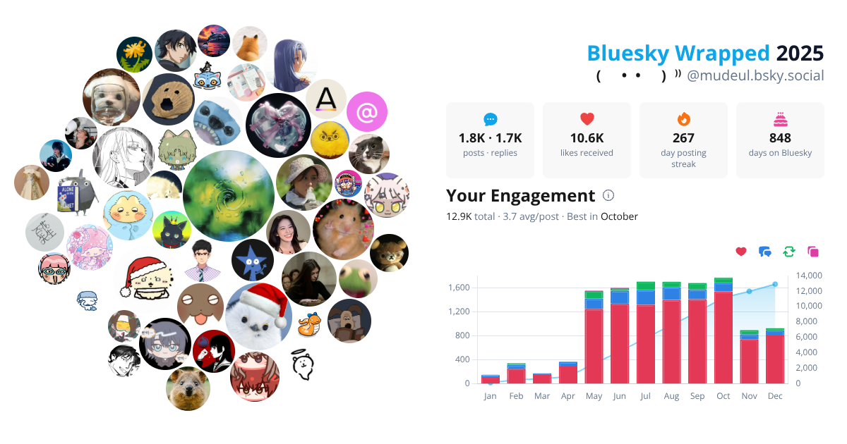 Your Bluesky Wrapped 2025 preview