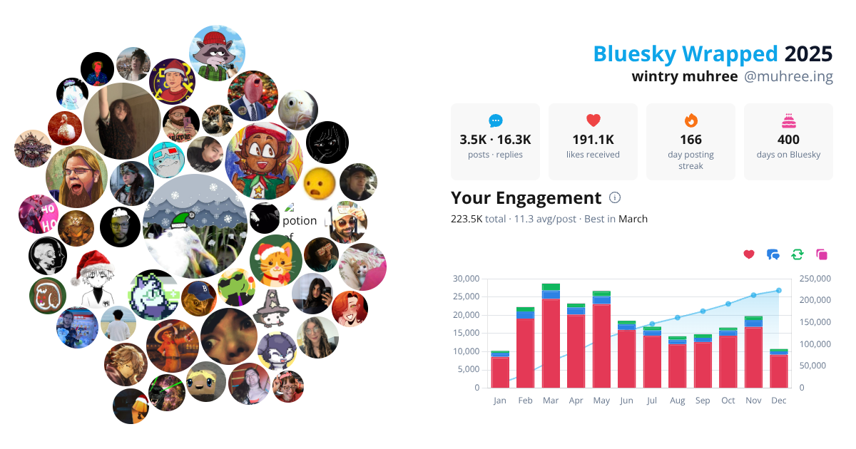 Your Bluesky Wrapped 2025 preview