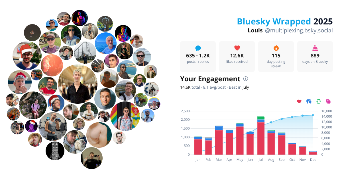 Your Bluesky Wrapped 2025 preview