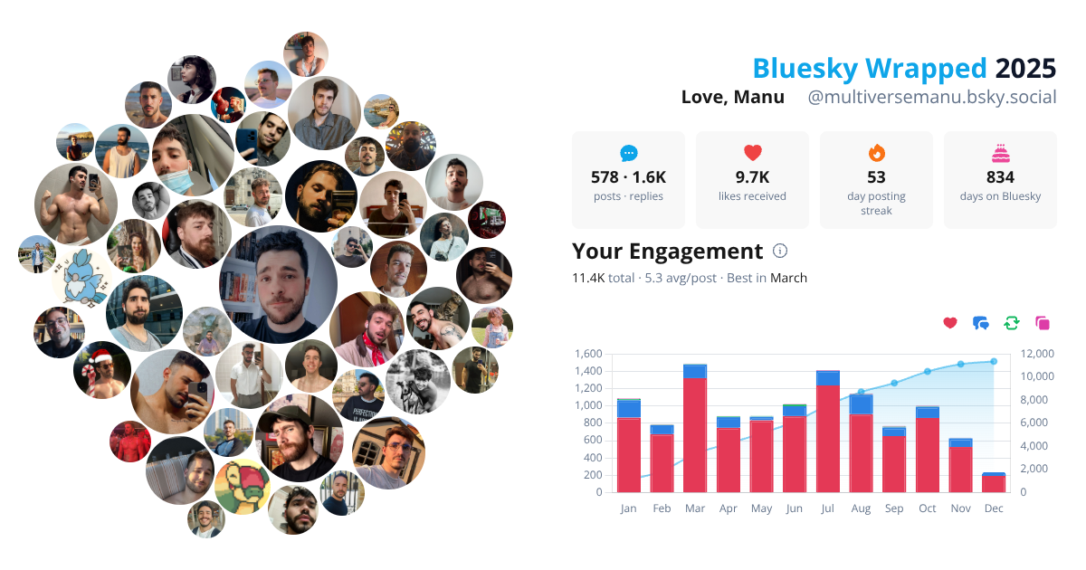 Your Bluesky Wrapped 2025 preview