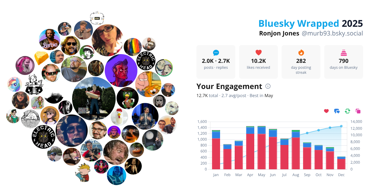 Your Bluesky Wrapped 2025 preview