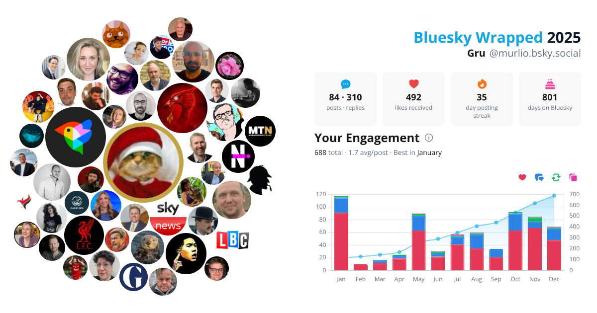 Your Bluesky Wrapped 2025 preview