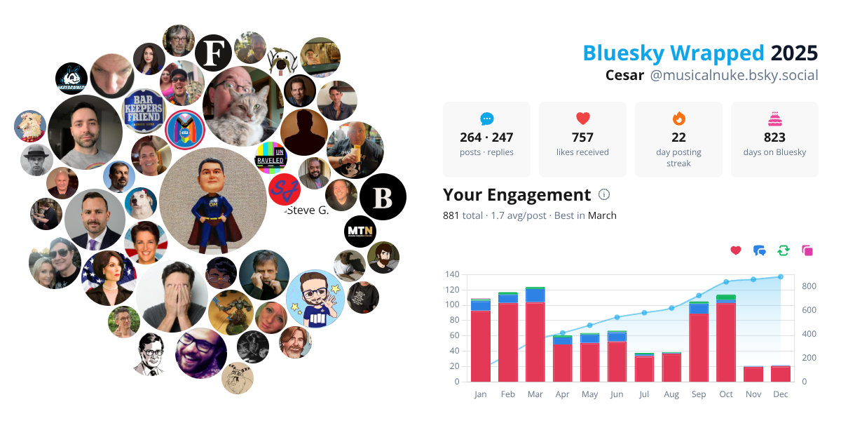 Your Bluesky Wrapped 2025 preview