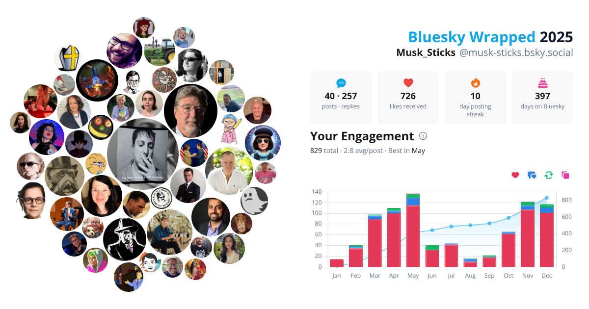Your Bluesky Wrapped 2025 preview