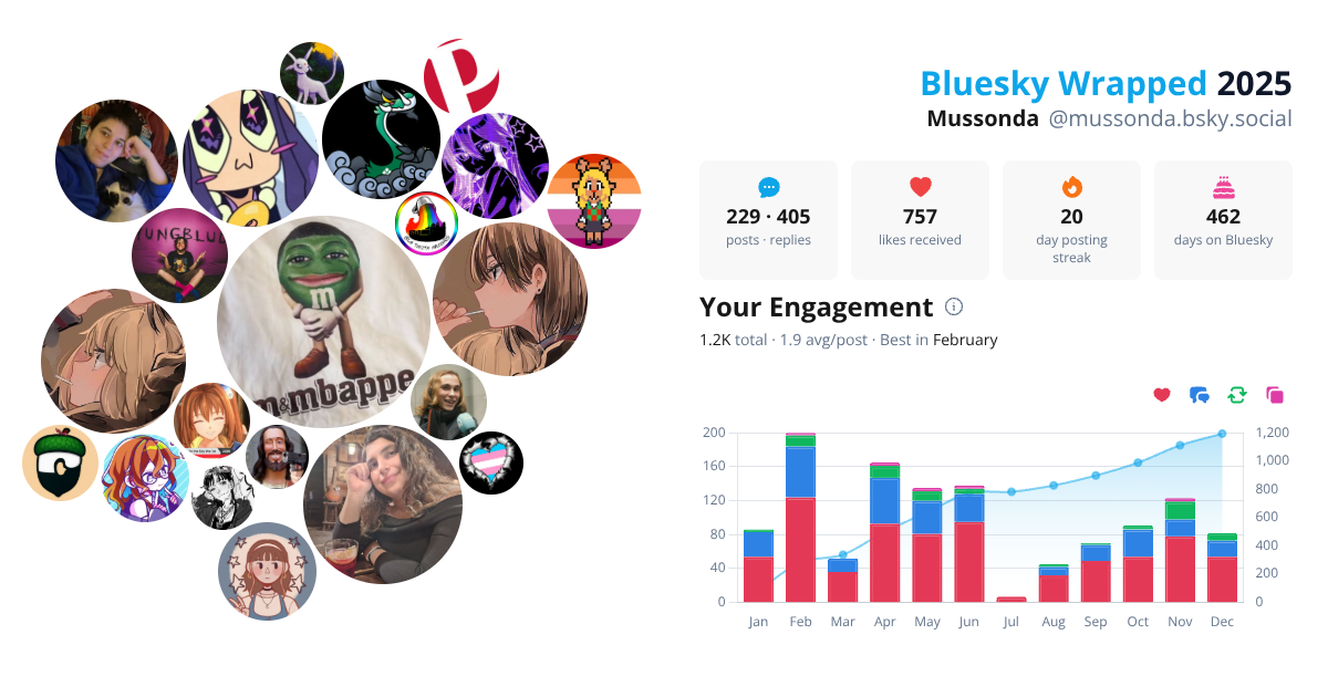 Your Bluesky Wrapped 2025 preview