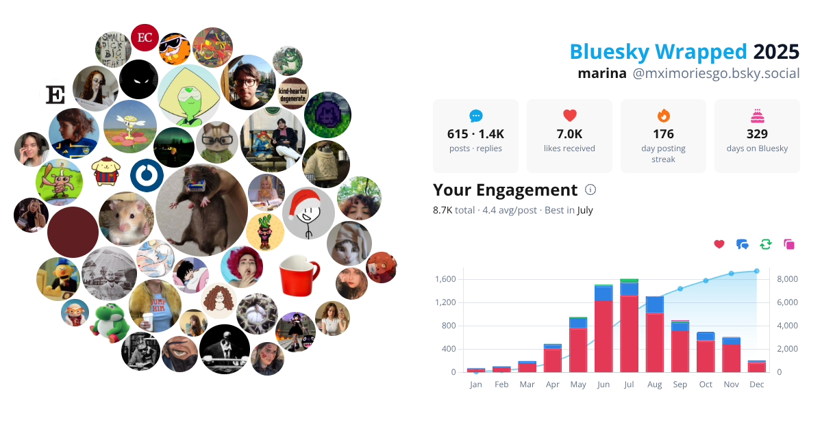 Your Bluesky Wrapped 2025 preview
