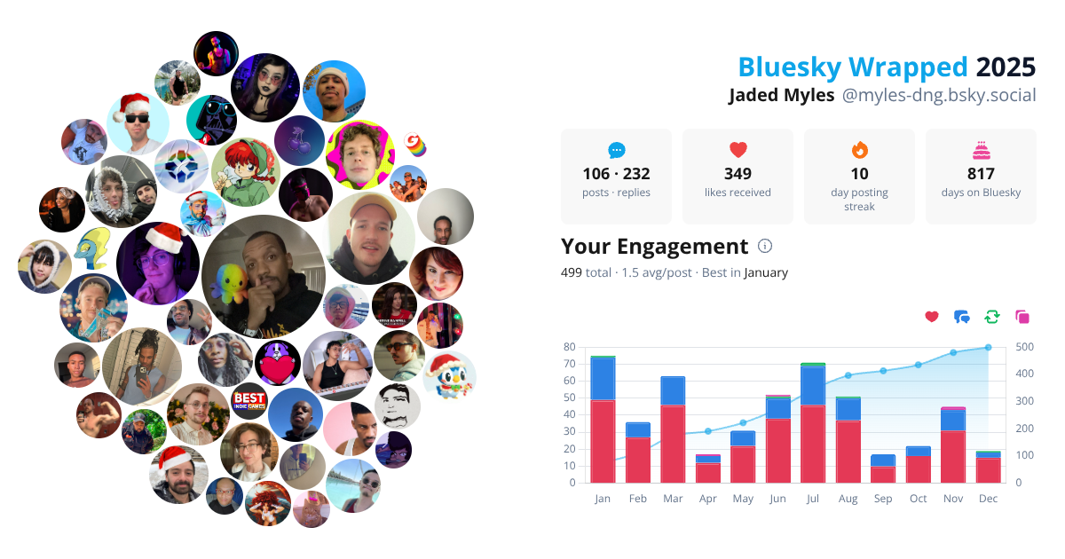 Your Bluesky Wrapped 2025 preview