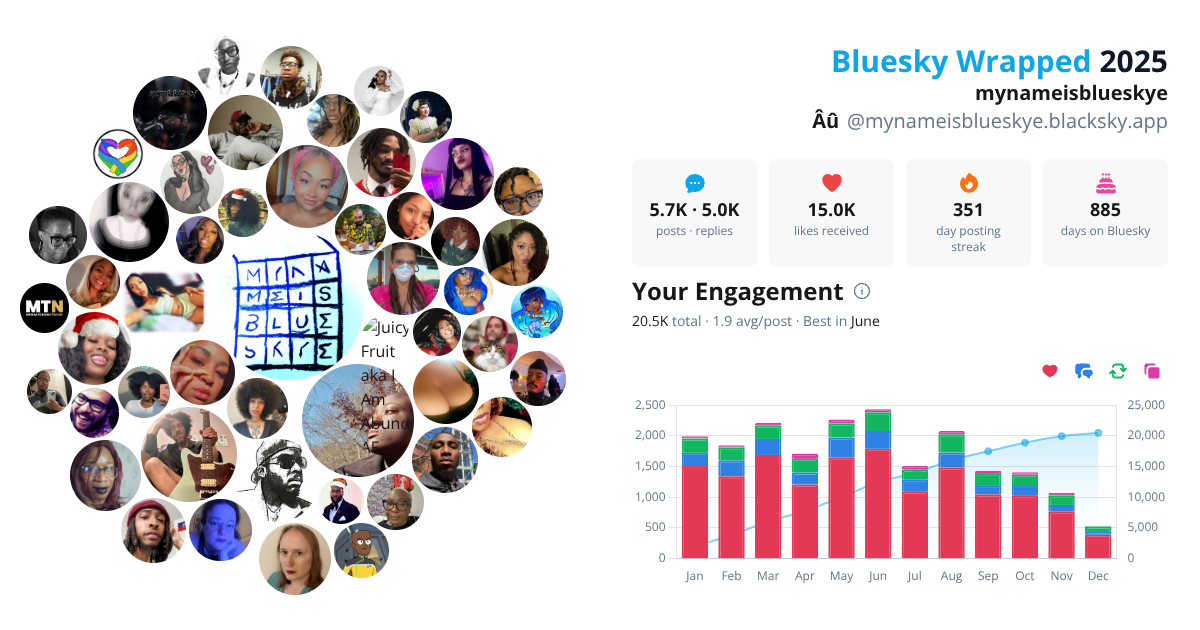 Your Bluesky Wrapped 2025 preview