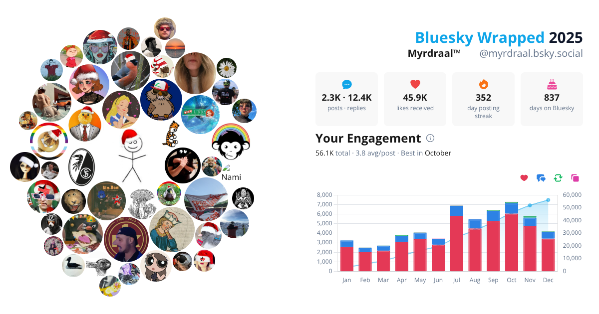 Your Bluesky Wrapped 2025 preview