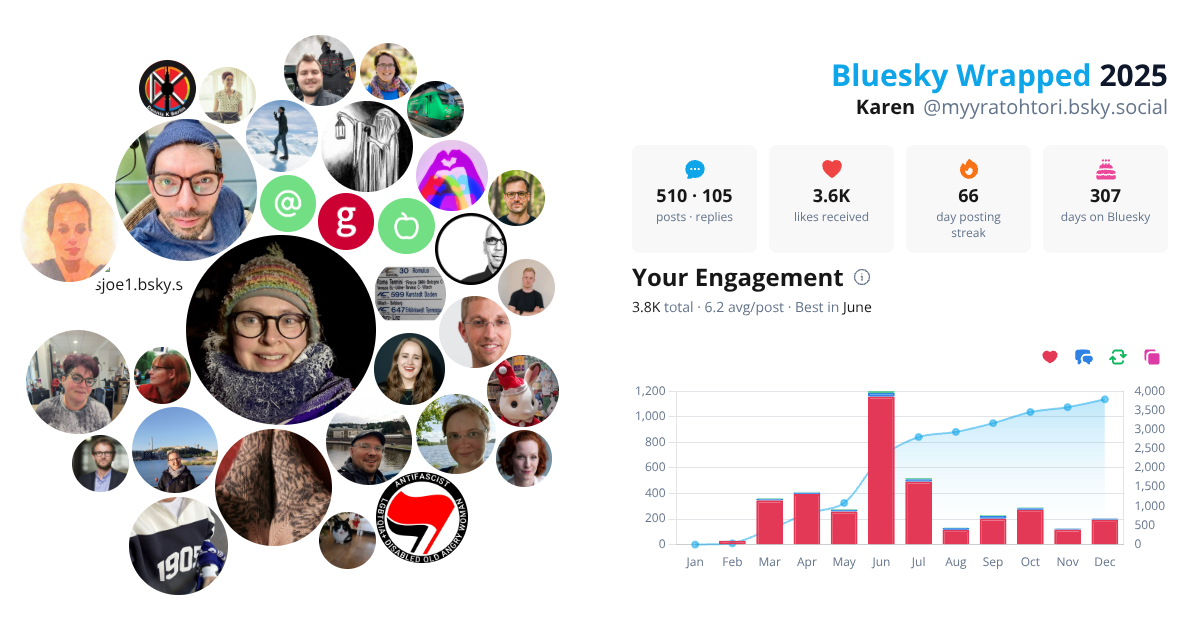Your Bluesky Wrapped 2025 preview