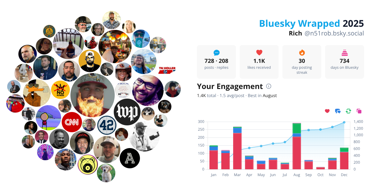Your Bluesky Wrapped 2025 preview