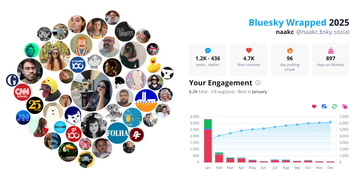 Your Bluesky Wrapped 2025 preview