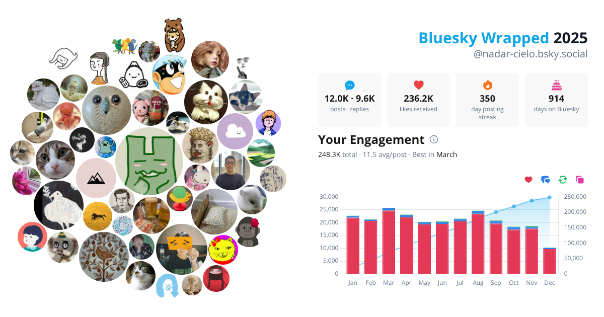 Your Bluesky Wrapped 2025 preview