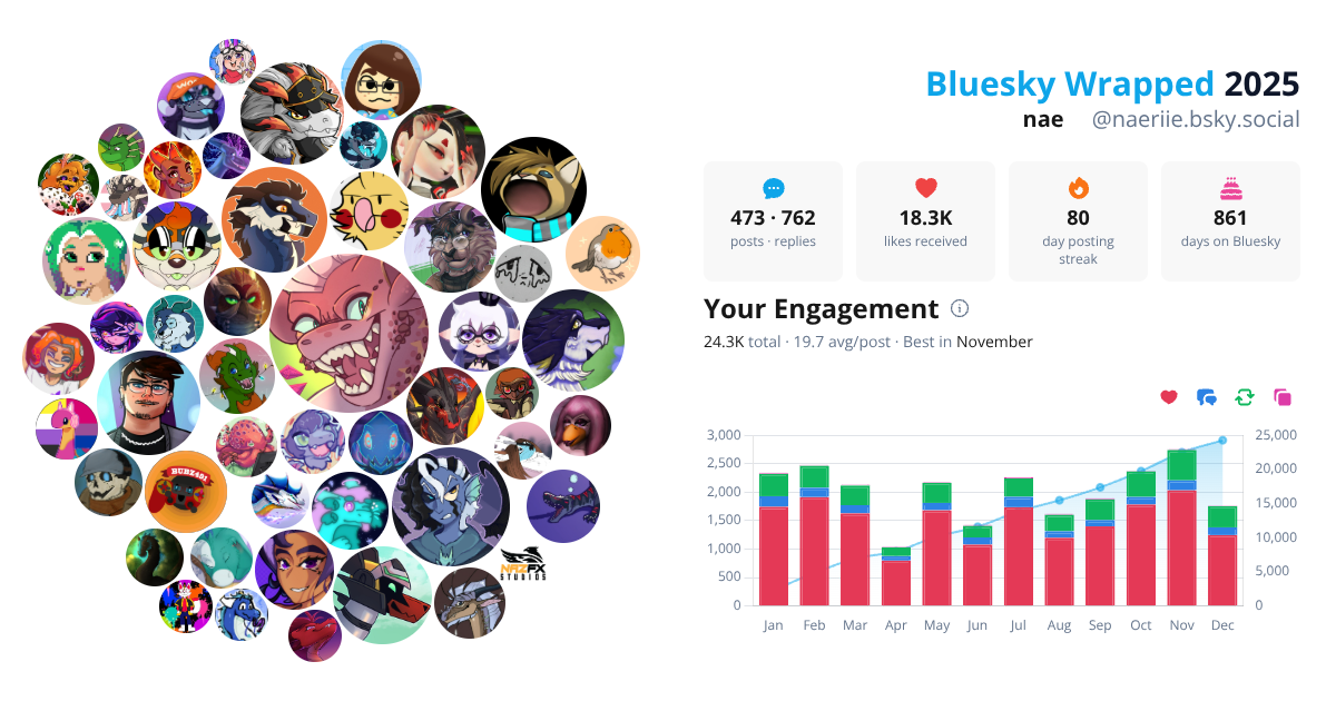 Your Bluesky Wrapped 2025 preview