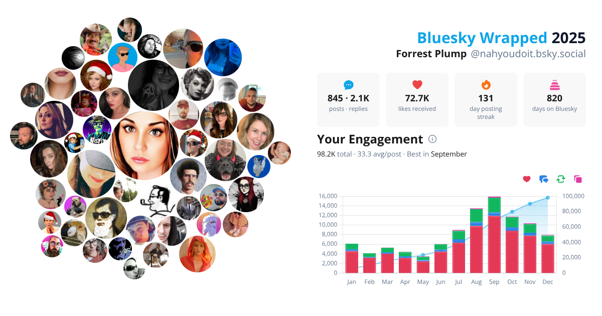 Your Bluesky Wrapped 2025 preview