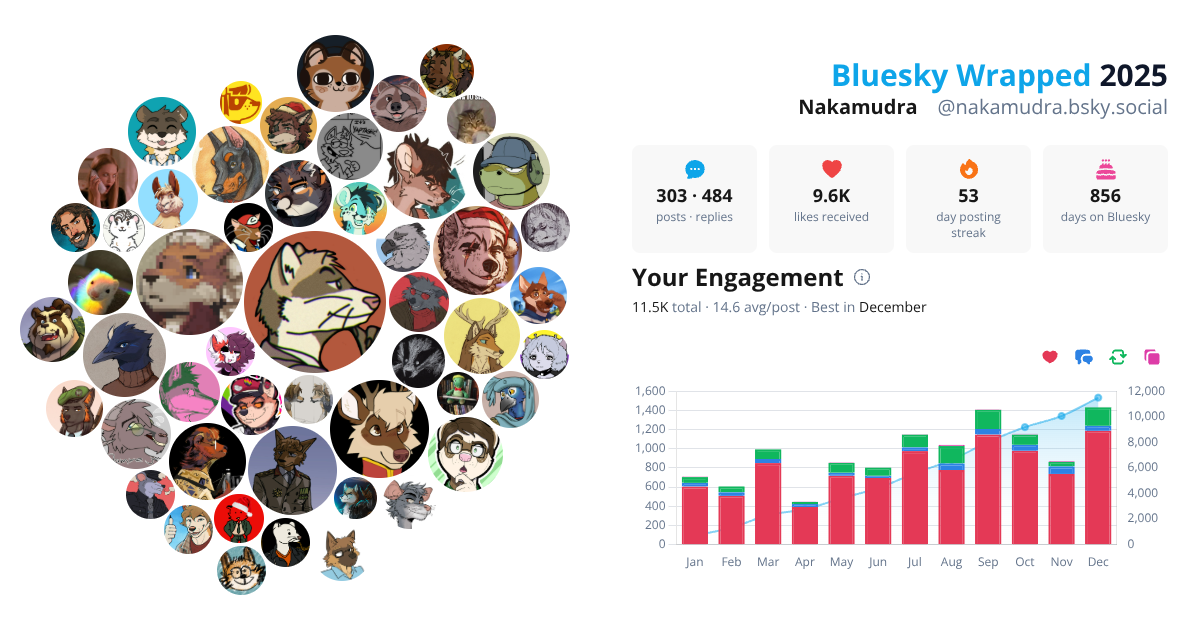 Your Bluesky Wrapped 2025 preview
