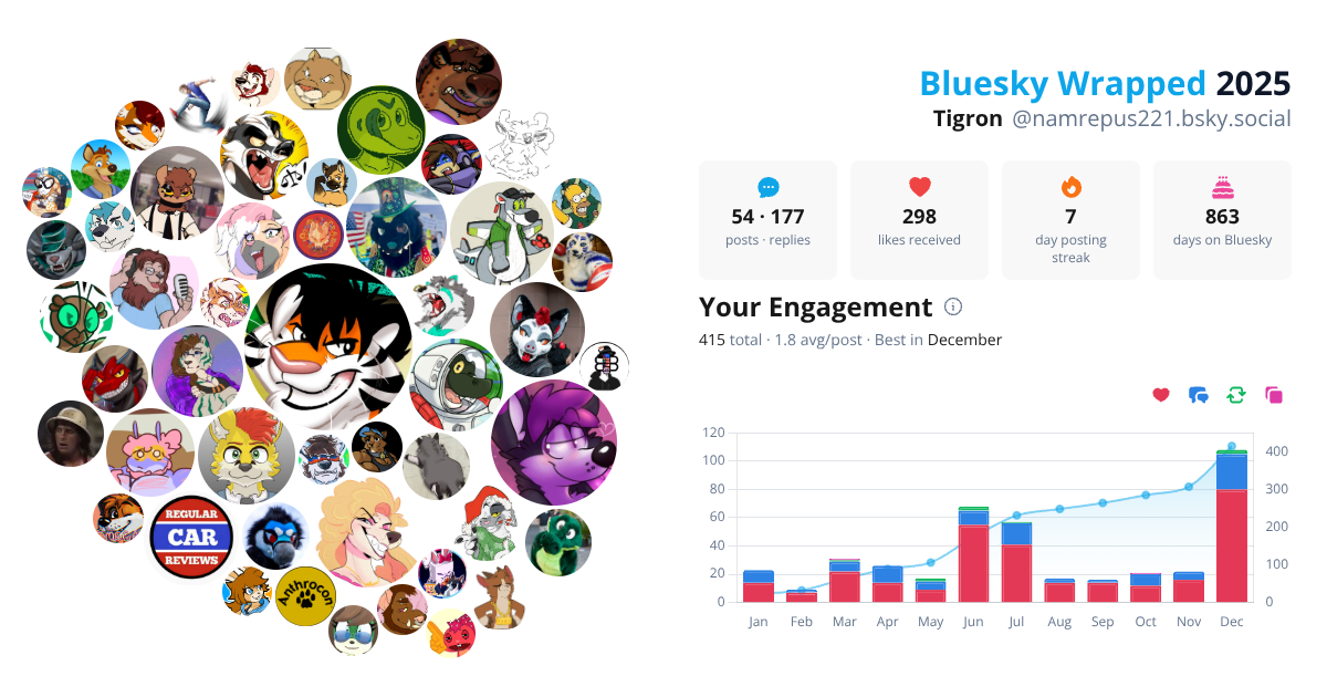Your Bluesky Wrapped 2025 preview