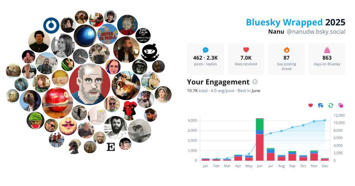 Your Bluesky Wrapped 2025 preview