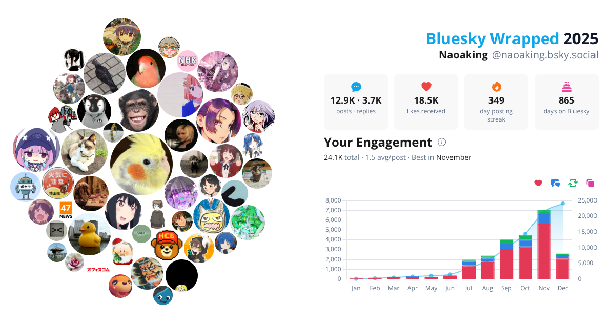 Your Bluesky Wrapped 2025 preview