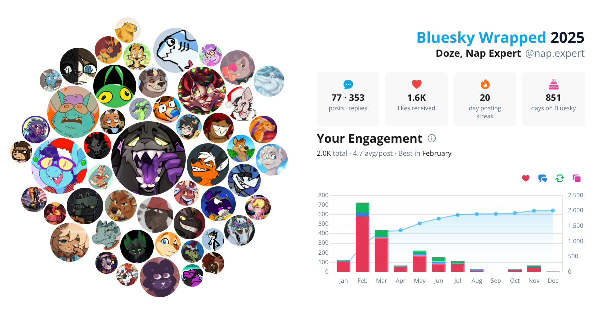 Your Bluesky Wrapped 2025 preview