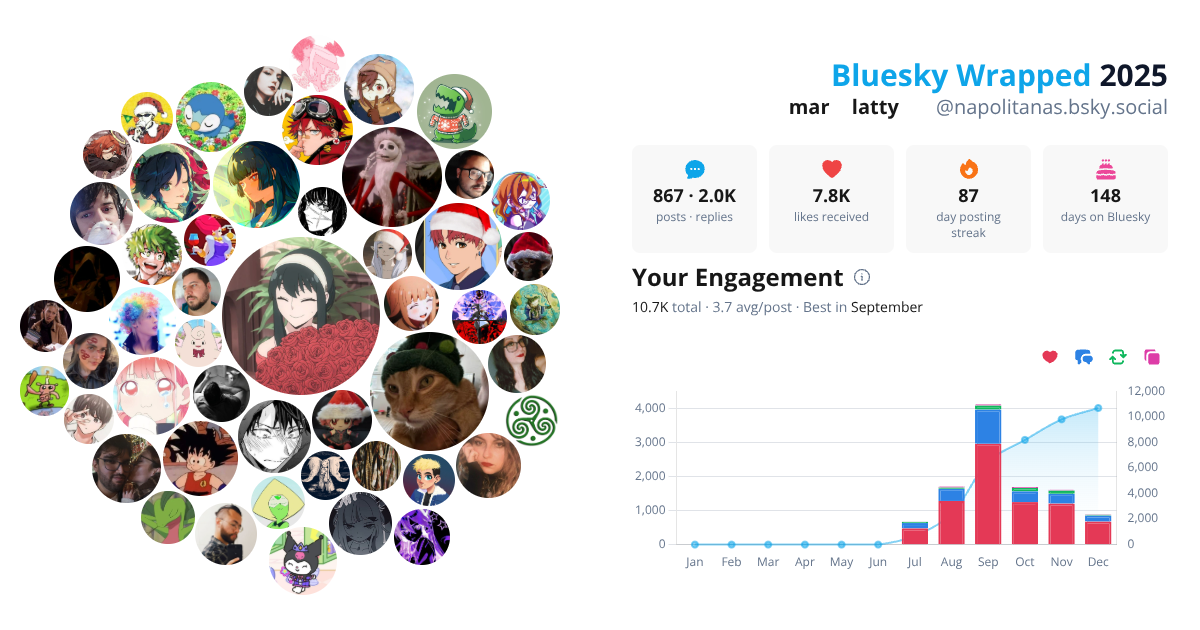 Your Bluesky Wrapped 2025 preview