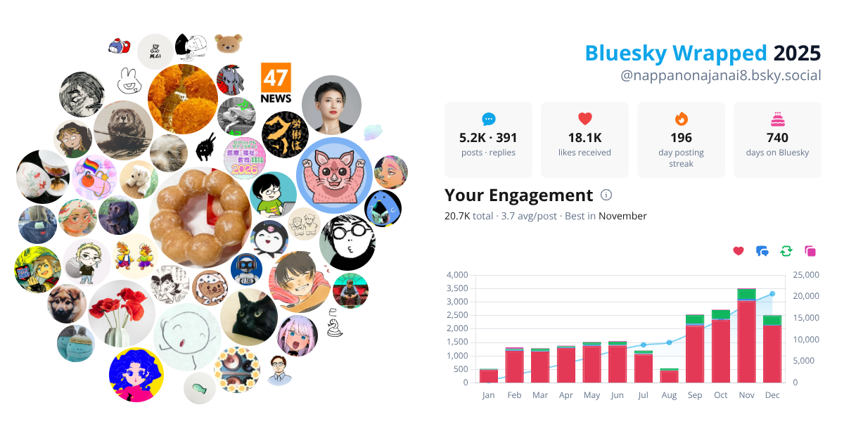 Your Bluesky Wrapped 2025 preview