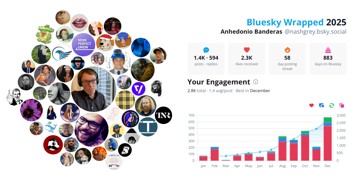 Your Bluesky Wrapped 2025 preview