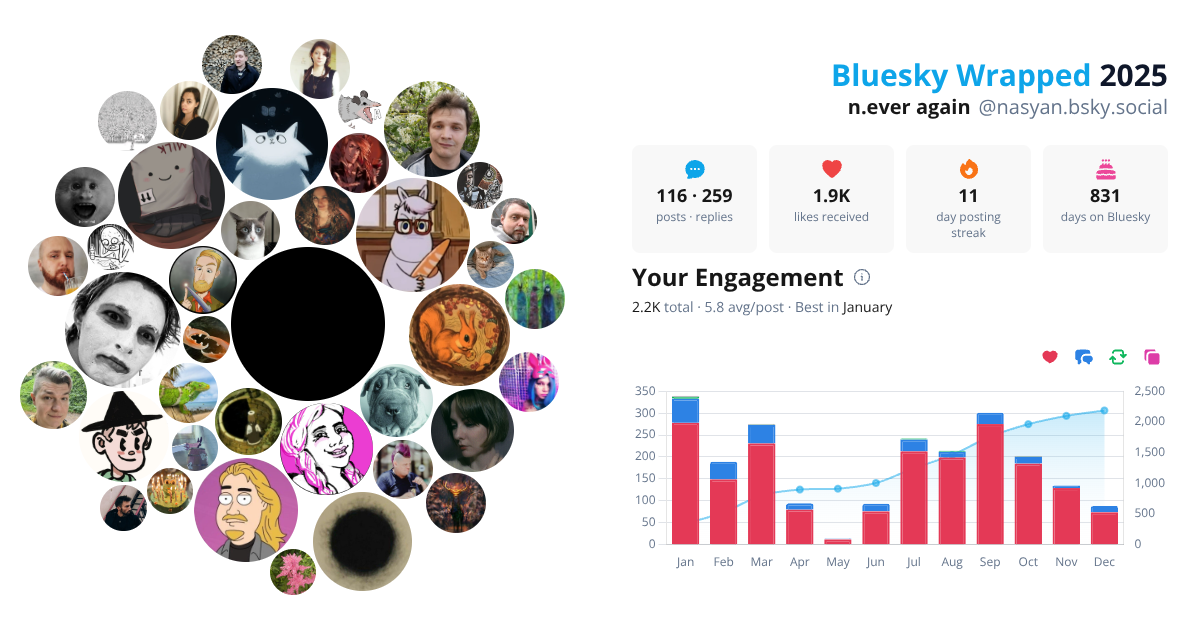 Your Bluesky Wrapped 2025 preview