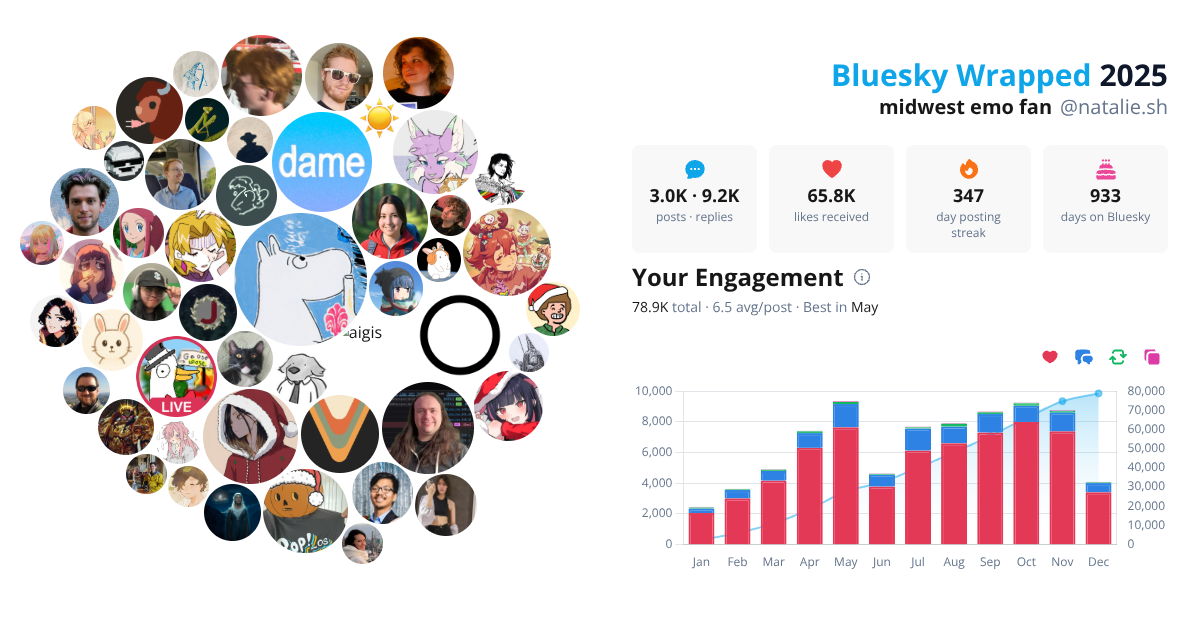 Your Bluesky Wrapped 2025 preview