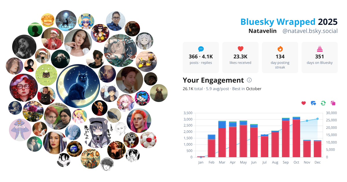 Your Bluesky Wrapped 2025 preview