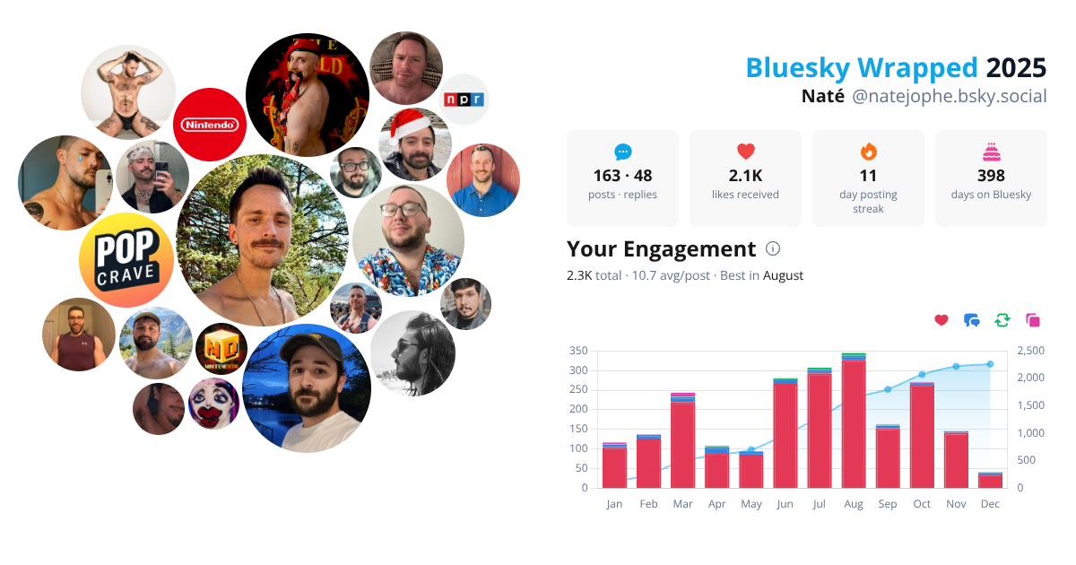 Your Bluesky Wrapped 2025 preview