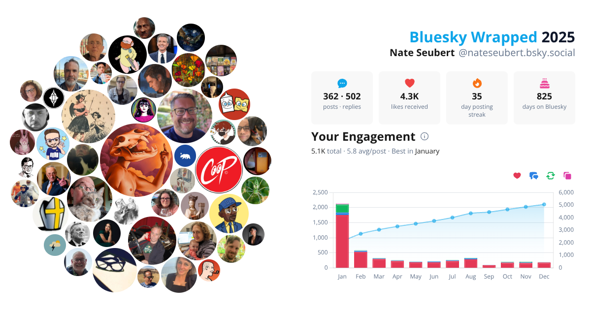 Your Bluesky Wrapped 2025 preview
