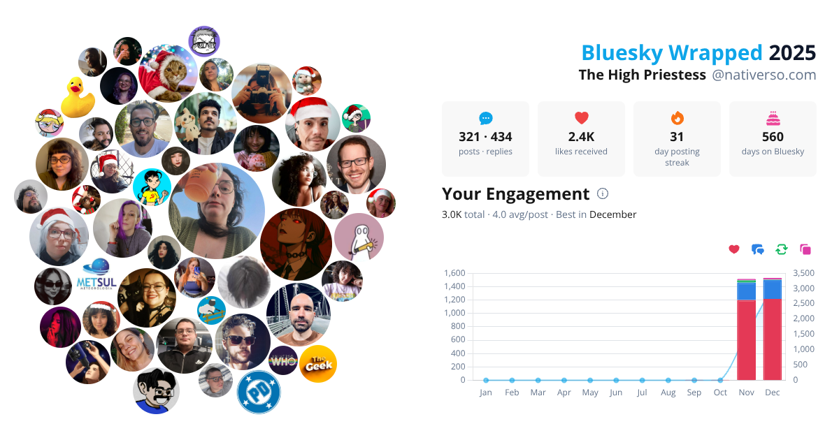 Your Bluesky Wrapped 2025 preview