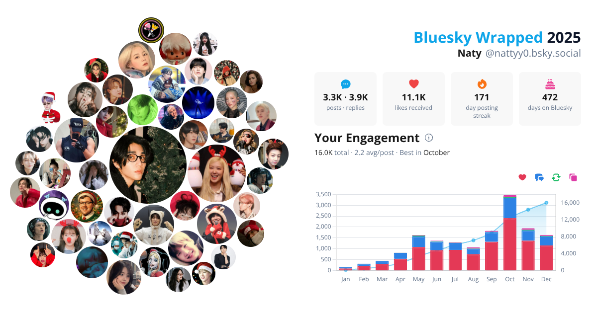 Your Bluesky Wrapped 2025 preview