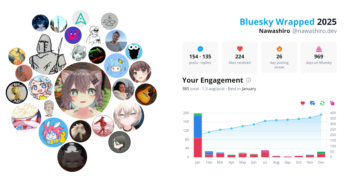 Your Bluesky Wrapped 2025 preview