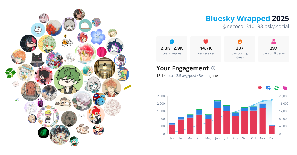 Your Bluesky Wrapped 2025 preview